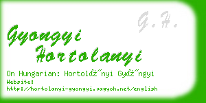 gyongyi hortolanyi business card